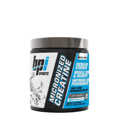 Creatina monohidratada BPI 300 grs suplemento deportivo para fuerza y rendimiento