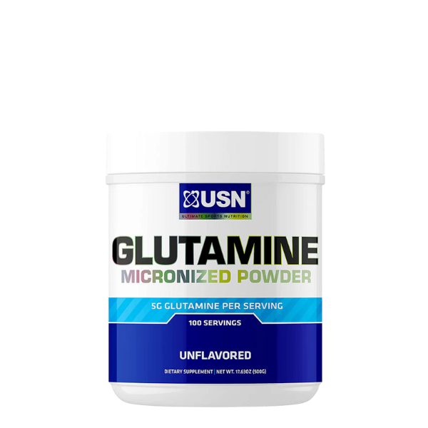 Glutamina en polvo USN 300 grs suplemento deportivo para recuperación muscular