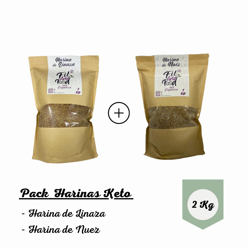 pack harina keto 2 kg / linaza + nuez